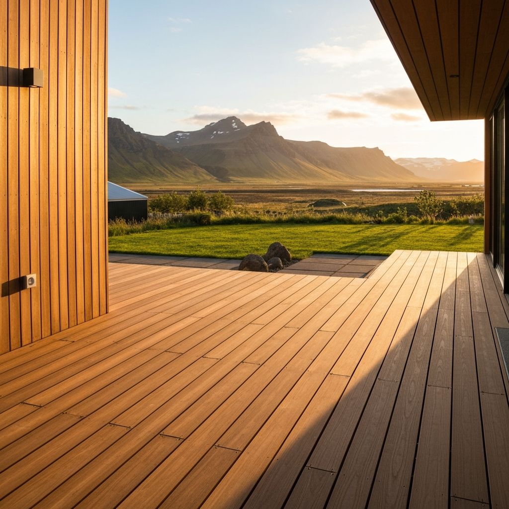 Fallegur pallur úr viðarplasti